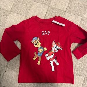 GAP Red Paw Patrol Character Long-Sleeve Tee
